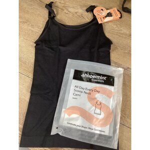 Shapermint Essentials All Day Every Day Scoop Neck Shapewear Cami S Black NEW